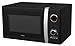 Produktbild iCES elektrische 25 Liter Mikrowelle in Schwarz, 900 Watt, 5 verschiedene Stufen, mit digitalem Timer und Auftau-Funktion, Safety Lock