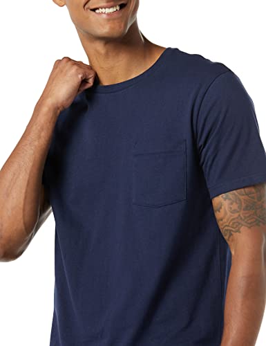 Image of Amazon Essentials Men's Short-Sleeve Crewneck Pocket T-Shirts, Pack of 2