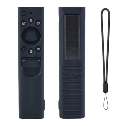 Image of Silicone TV Remote Cover Compatible with Samsung Smart TV Remote 2023 BN59-01432G BN59-01432A (Samsung Smart TV 2022 Solar Remote Cover - Style 6, Black - Style 6)