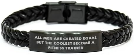 Cool Fitness Trainer Engraved Leather Interlaced Accessories Gifts for Him on Valentine's from Sweetheart to Husband image 2