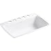 Kohler K-5864-5U-0 Cape Dory Undercounter Kitchen Sink, White