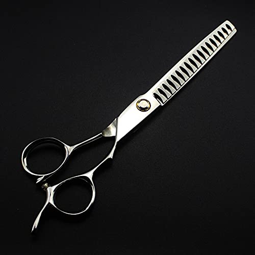 Hair Cutting Scissors, Professional japan 440c 7 inch Bearing hair scissors cutting barber makas haircut thinning shears hairdressing scissors BY ZZYY (Color : 40 teeth)
