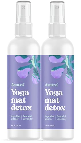 ASUTRA Yoga Mat Cleaner Spray Bundle (Peaceful Lavender), 4 fl