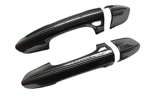 Autocollants Poignée Porte Mustang 6 MK6 Fibre Carbone Accessoire