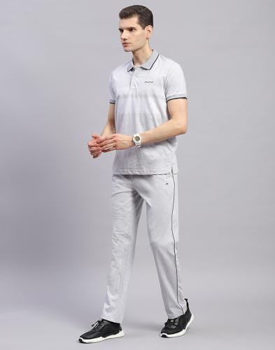 Image of Monte Carlo Mens Solid Polo Neck Half Sleeve Regular Fit Lower Set (224065854)