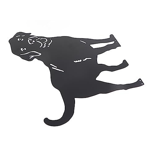 HEEPDD Estacas de Metal para Perros de Jardín, Escultura de Silueta de Labrador de Hierro, Decoración de Patio Estable Resistente a la Intemperie para Césped y Patio Trasero (BLACK)