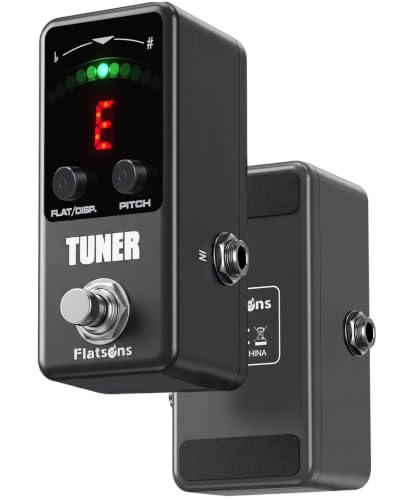 Flatsons Guitar Tuner Pedal – Fast Accurate Chromatic Tuner w/True Bypass