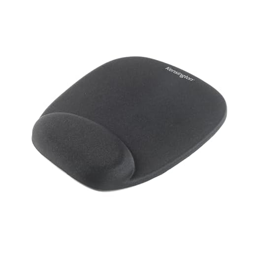 Kensington Musmatta med ergonomiskt komfortskum och handledsstöd, för optisk mus el. lasermus, svart, 32 x 252 x 210 mm, 62384