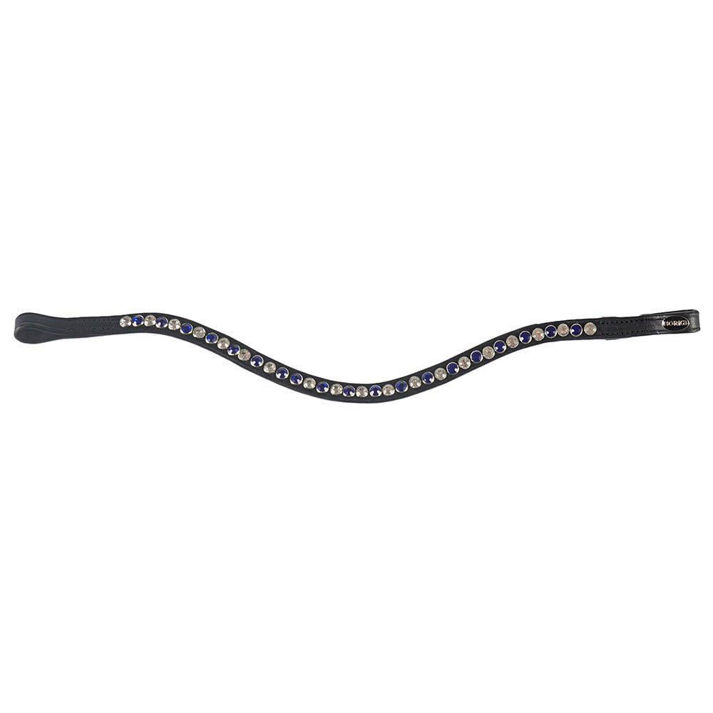 Courroie frontale bicolore noir et bleu clair HORKA Colori pour filet taille Full