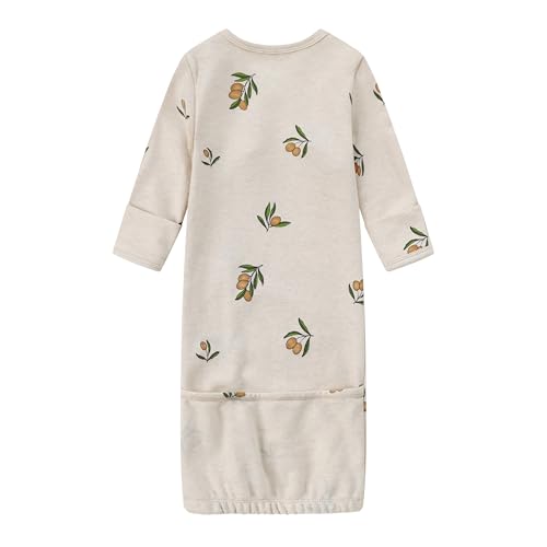 Image of O2 BABY 100% Organic Cotton Kimono Gown with Mittens & Fold-Over Pouch