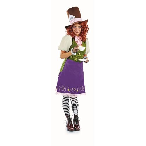 Fun Shack Disfraz Sombrerero Loco Mujer, Sombrerera Loca, Alicia, Disfraces para Carnaval y Halloween, S