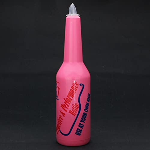 Botella de flair para práctica de bartending resistente en color rosa 6