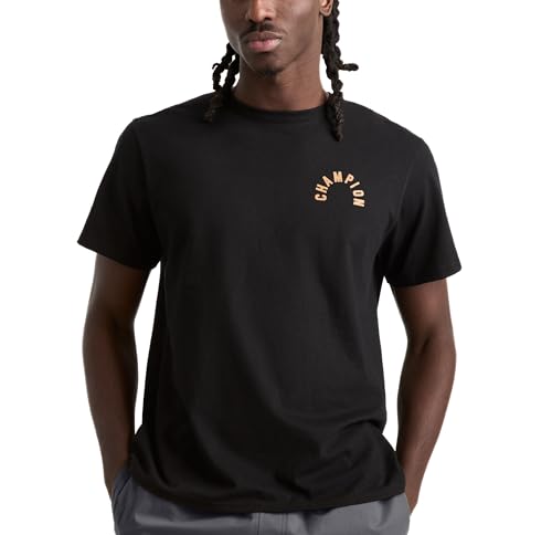 Champion Men's Classic Graphic T-Shirt, Arch & 19, Black, X-Large