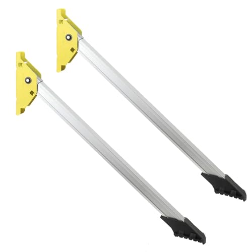 Paquete de 2 estabilizadores de escalera con patas de goma, patas de apoyo de seguridad antideslizantes para una mayor estabilidad y seguridad en escaleras, perfecto para uso doméstico y exterior