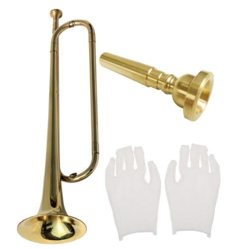 VANZACK 1 Set Youth Trumpet with Gloves Beginner Wind Instrument for Stage Performances and School Bands Durable Construction