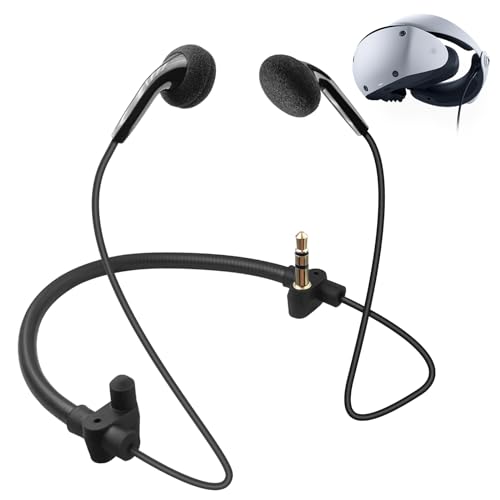 REEYEAR PSVR2 Ersatz-Ohrhörer, 3D-Audio, Kristall-Sound, Geräuschunterdrückung, Gaming-Headsets, passend für Playstation VR 2, Schwarz