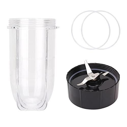 QUIENKITCH Magic Bullet Replacement Cups, 16OZ Cups & Cross Blade & Gaskets 4PCS/SET Replacement Parts FOR 250W Magic Bullet Blender Juicer/Mixer MB1001 Accessories