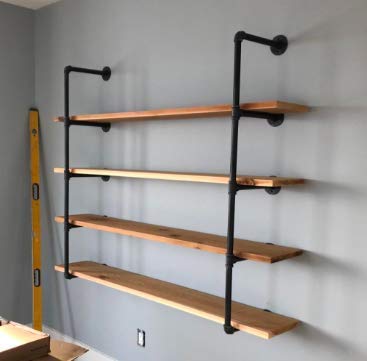 Industrial Retro Wall Mount Iron Pipe Shelf,DIY Open