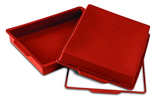 silikomart | SFT300 Stampo in Silicone per Torta RETTANGOLARE, Antiaderente, Confezione da 1 Stampo per Dolci con Safe Ring, 280 x 220 mm, h 40 mm, Volume 2,25 l, Made in Italy