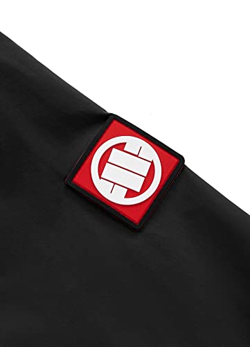 PITBULL - Jacken Herren mit Kapuze, Winddichte Herren Jacke Übergang Athletic Hilltop, Bequeme Seitliche Taschen mit Reißverschluss, Herren Jacken Übergang Perfekt für Outdoor - XL, Schwarz
