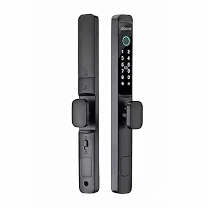 Ozone Narrow Style Smart Door Lock with Fingerprint, RFID, PIN Access & Emergency Key Access, Matt Black with 2 Year Warranty (for Sliding Doors)