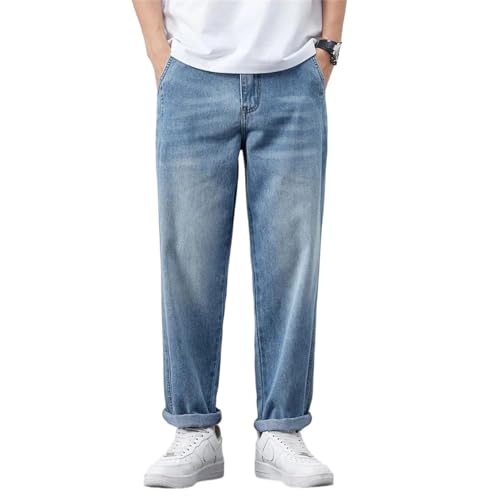 Men's Skinny Jeans, Business Casual with Elastic Waist and Loose fit, Premium Slim-fit Loose Y2K Pants