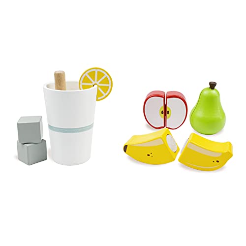 Pairpear U14003 Smoothie Maker Blender Set - Wooden Toy Mixer Food Play Kitchen 14 Pcs Accessories For Kids thumb #4