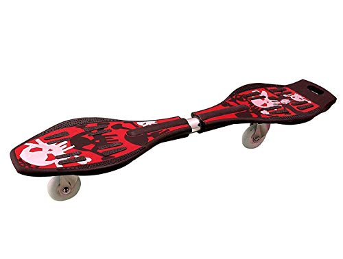 Image of Ixora Steel Wave Skate Board with LED Flash Colorful Lights on Wheels and Carry Bag (31 x 8 Inches Multi)