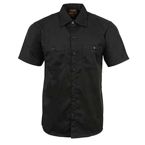 Milwaukee Leather MDM11669 Men’s Black Button-Up Heavy-Duty Work Shirt - Classic Mechanic Shirt w/Pockets - 4X-Large by Milwaukee Leather - Used condition - Image 8