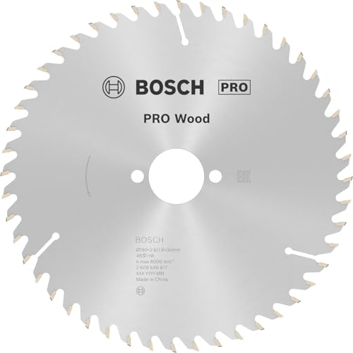 Bosch 1x PRO Wood Corded Kreissägeblatt für Handkreissägen (für Weichholz, Hartholz, Ø mm, Professional Zubehör kabelgebundene Handkreissägen)