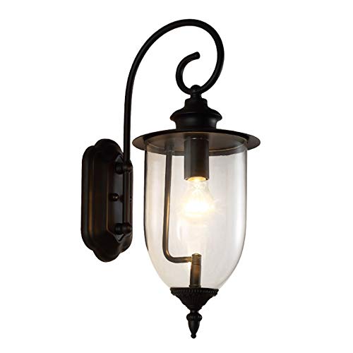 Lampe murale extérieure avec verre protecteur pour escalier