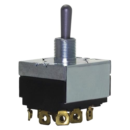Eaton 7690K8 General Purpose Toggle Switch, AC Rated, Screw Termination, On-None-Off Action, 4PST Contacts