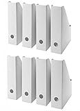 IKEA FLUNS White Magazine File White - Set of 8