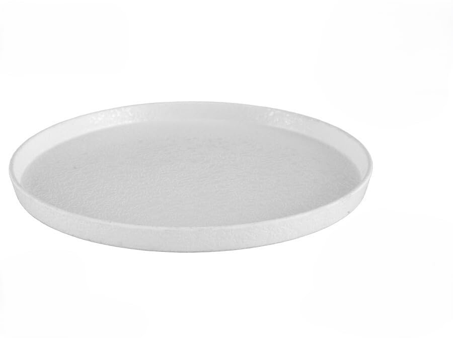 Gerimport Jerrod Präsentationsteller, Melamin, Weiß, 25 cm, rund, 4 Stück, spülmaschinenfest