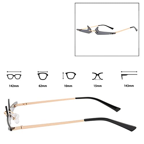 Lunettes de soleil femmes sans jante à crochet pour un style élégant et épuré