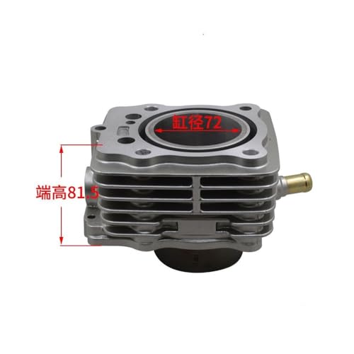 Cylindre moto CG300 72mm avec segments piston contre perte compression - 5