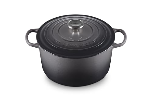 Le Creuset Enameled Cast Iron Signature Deep Round Oven, 6.5 qt., Oyster by Le Creuset - Used condition - US$223.81