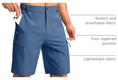 Image of G Gradual Men's Hiking Cargo Shorts 9 inch Quick Dry Lightweight with 4 Pockets