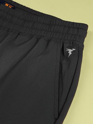 Image of TECHNOSPORT Men's Regular Fit Mid Rise Polyester Solid Cargos for Activewear, Regular Use and Quick Dry
