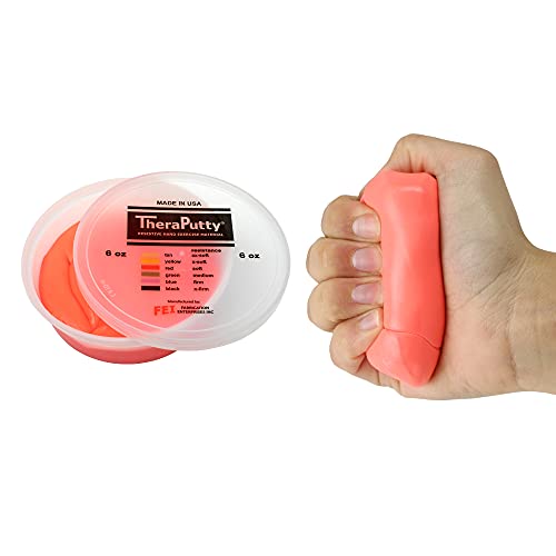 (180ml, Red: Soft) - CanDo TheraPutty Standard Exercise Putty, Red: Soft, 180ml