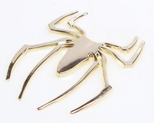 S2S Gold Spider Shape 3D Metal Car & Bike Motor Decal Sticker