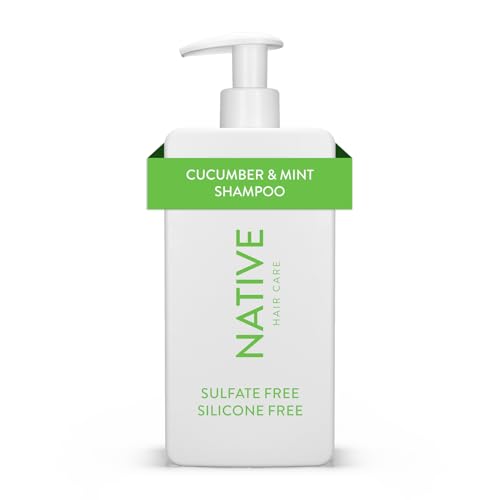 Native Cucumber & Mint Volumizing Shampoo Contains Naturally Derived Ingredients - All Hair Types Color & Treated Fine to Dry Damaged Sulphate Free Silicone Free & Dye Free (487 ml)