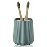 YAUKPH Green Striped Toothbrush Holder for Electric Toothbrushes Bathroom Organizer for Toothpaste Kids & Adults