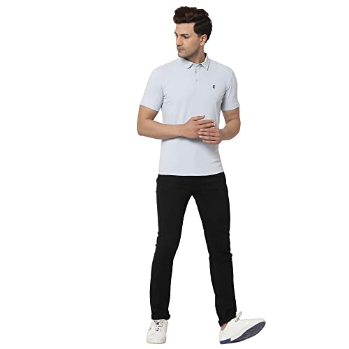 Image of Red Tape Men Sky Blue Polo Neck T-Shirt