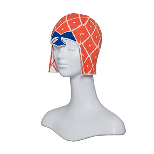 iSHOWcos Anime Golden Wind Guido Mista Hat Adult Beanie Knit Hat Halloween Cosplay Accessories