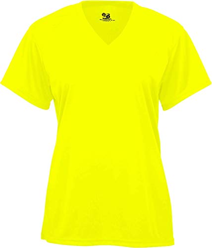 Badger Sports B-Core Ladies' V-Neck Tee Safety Yellow 2X-Large