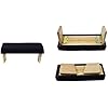 Mudra Crafts Black Foldable Meditation Chair - Yoga Zen Meditation Bench Kneeling Stool - Wooden Meditation Stool with Cushion - Prayer Kneeler Seiza Meditation Seat