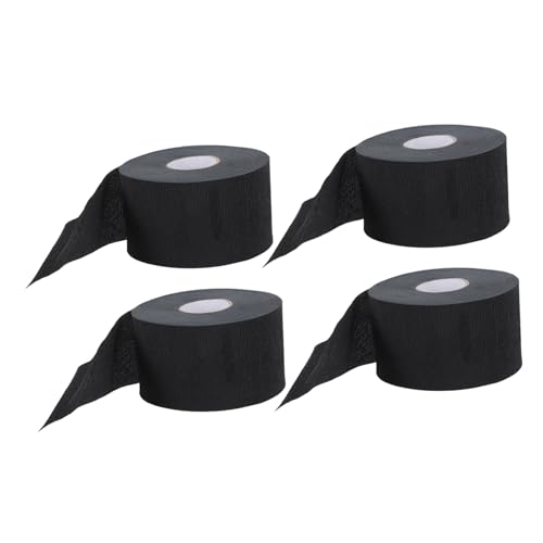 Abaodam 4ロール 使い捨てネックストリップ紙巻 バーバー専用首保護ツール 軽量柔軟で無臭 衛生的な散髪用アクセサリー 髪染め時の肌保護に