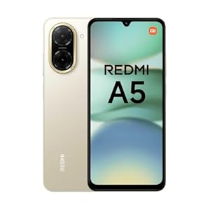 XIAOMI Redmi A5 4G Smartphone, 3+64Go, Couleur Or, Grand écran 6.88&Prime;, Appareil Photo Principal 32MP, Batterie 5200 mAh (typ), sans Chargeur Inclus