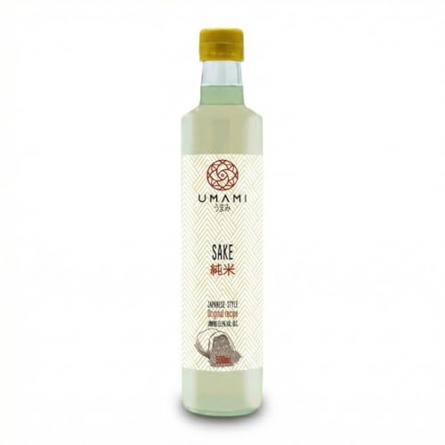 Umami Sake Japonés - Vino de Arroz Japonés 500g Artesanal - Fermentado en Barriles de Madera - Ideal para Cocinar, Sopas y Salsas - Calidad Premium